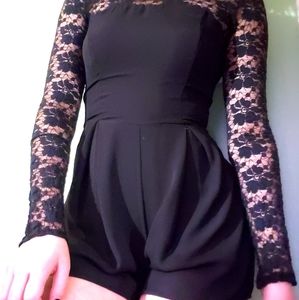 Black Longsleeve Romper